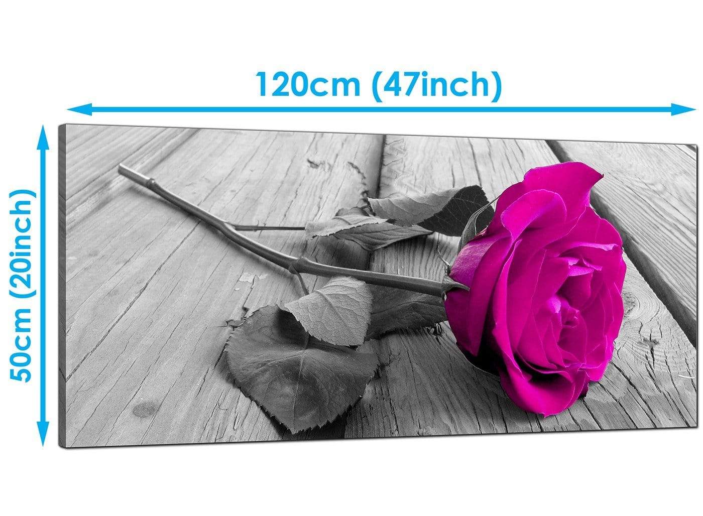Pink Rose Grey Black White Flower Floral Canvas