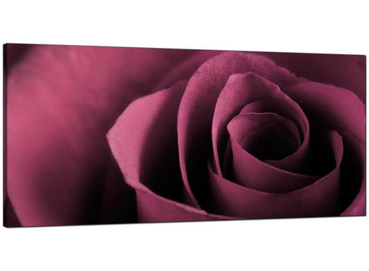 Plum Coloured Rose Petal Flower Floral Modern Canvas Art