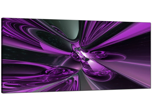 Purple and Black Cyclone Abstract Canvas