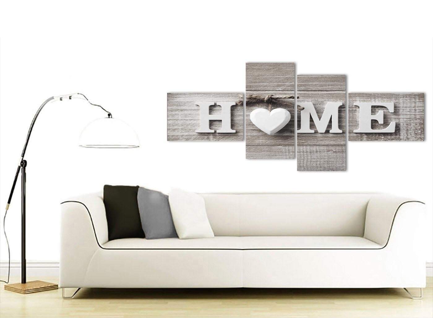 Shabby Chic Home Quote - Canvas Wall Art Picture