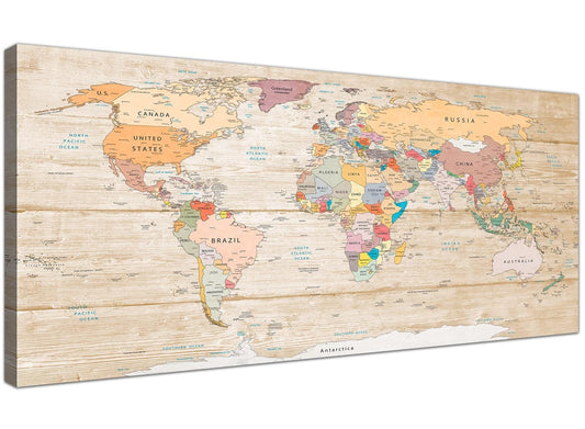 Map of the World Canvas Art Print